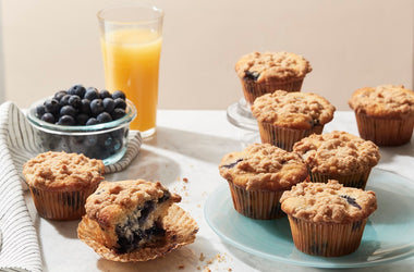 Blueberry-Buttermilk Muffins with Lemon Crunch Topping