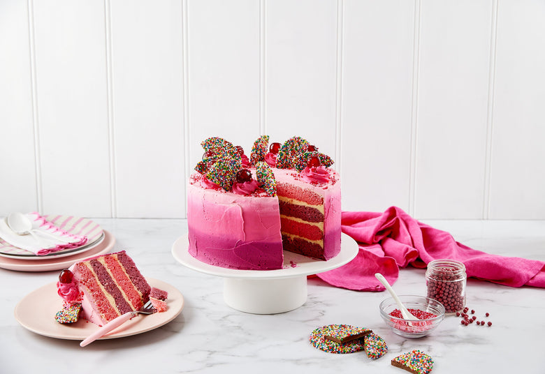 Layered celebration cake