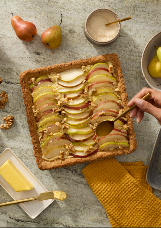 Pear Ginger Walnut Tart
