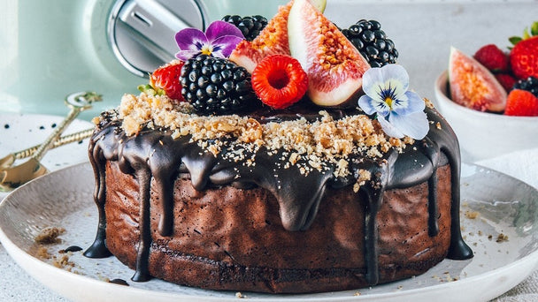 Date sweetened chocolate cake | Cherie Tu