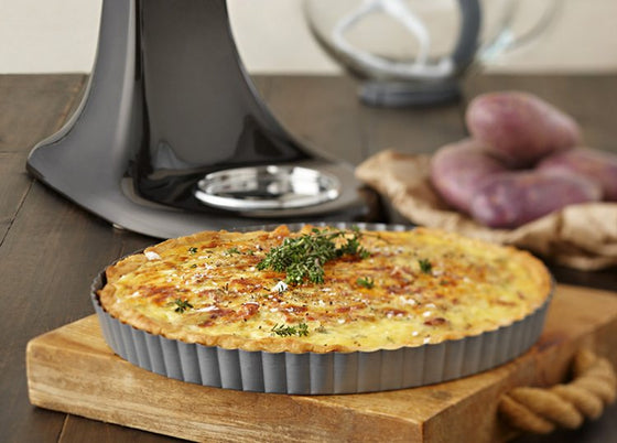 Potato and leek flan