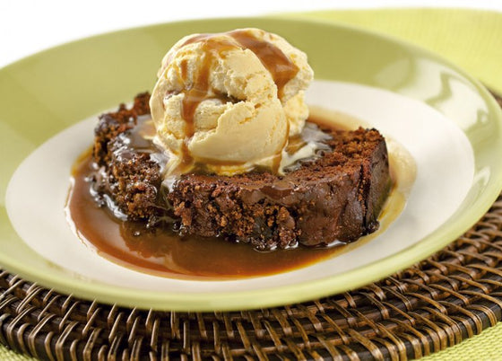 Chocolate sticky date & pecan loaf