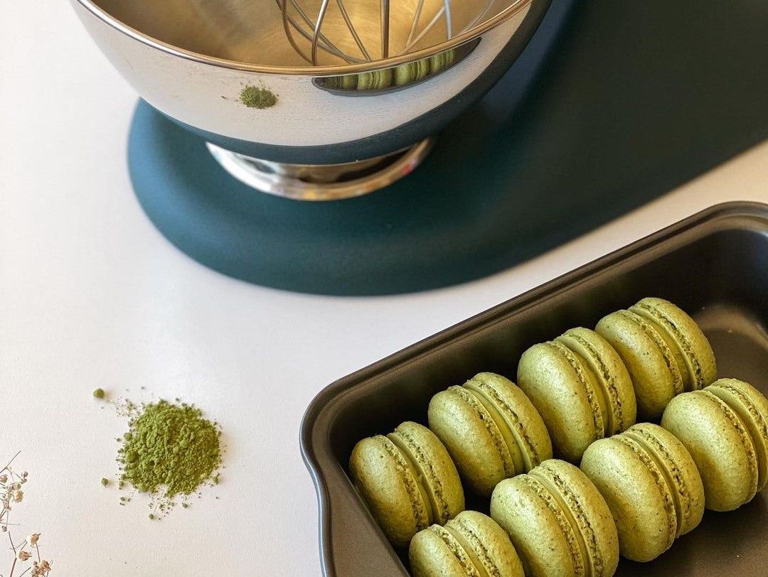 Matcha macarons | @audreysaurus