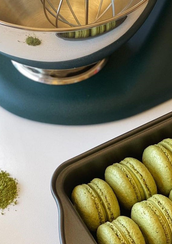 Matcha macarons | @audreysaurus