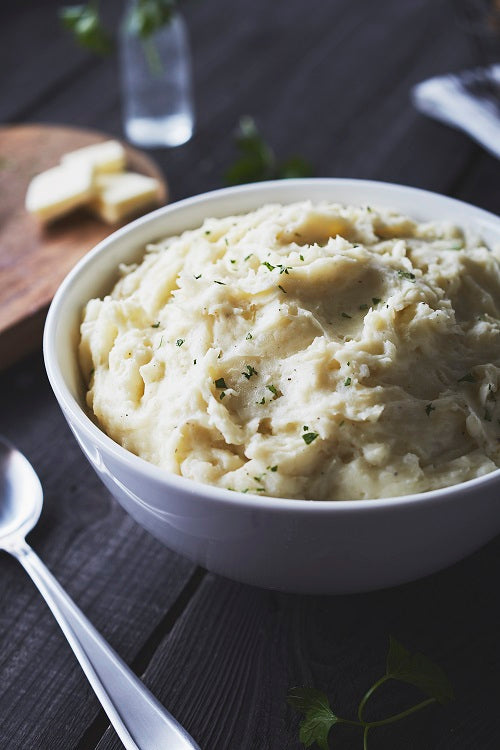 Creamy mashed potatoes recipe in a stand mixer