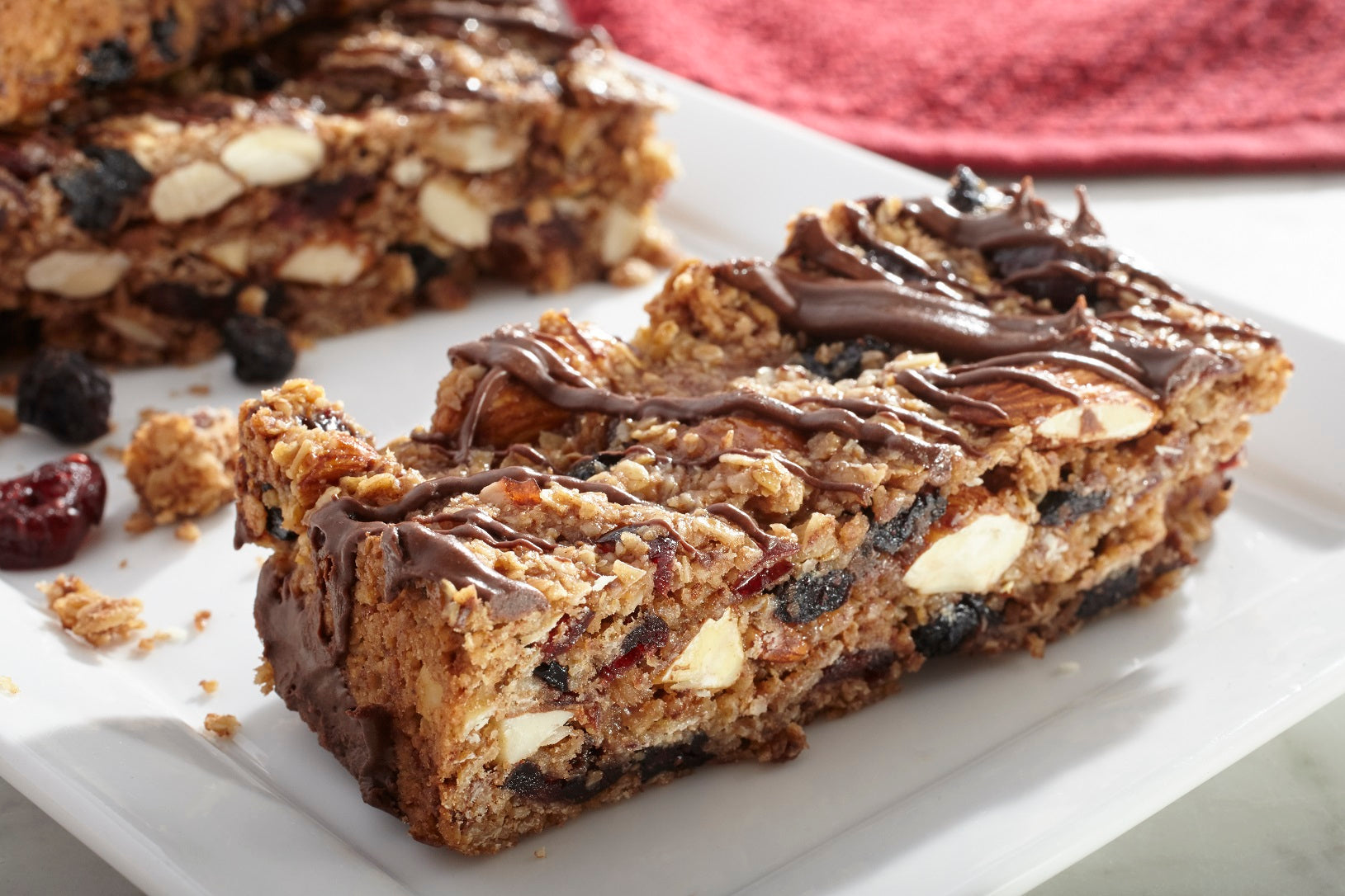 Double Berry Chocolate Granola Bars