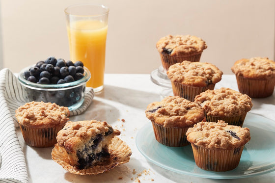 Blueberry-Buttermilk Muffins with Lemon Crunch Topping