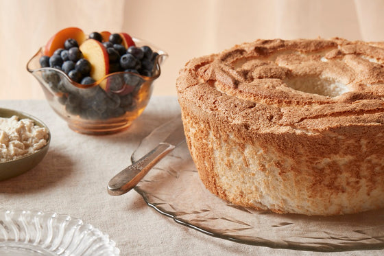 Angel Food Cake with Marsala Whipped Cream and Berries