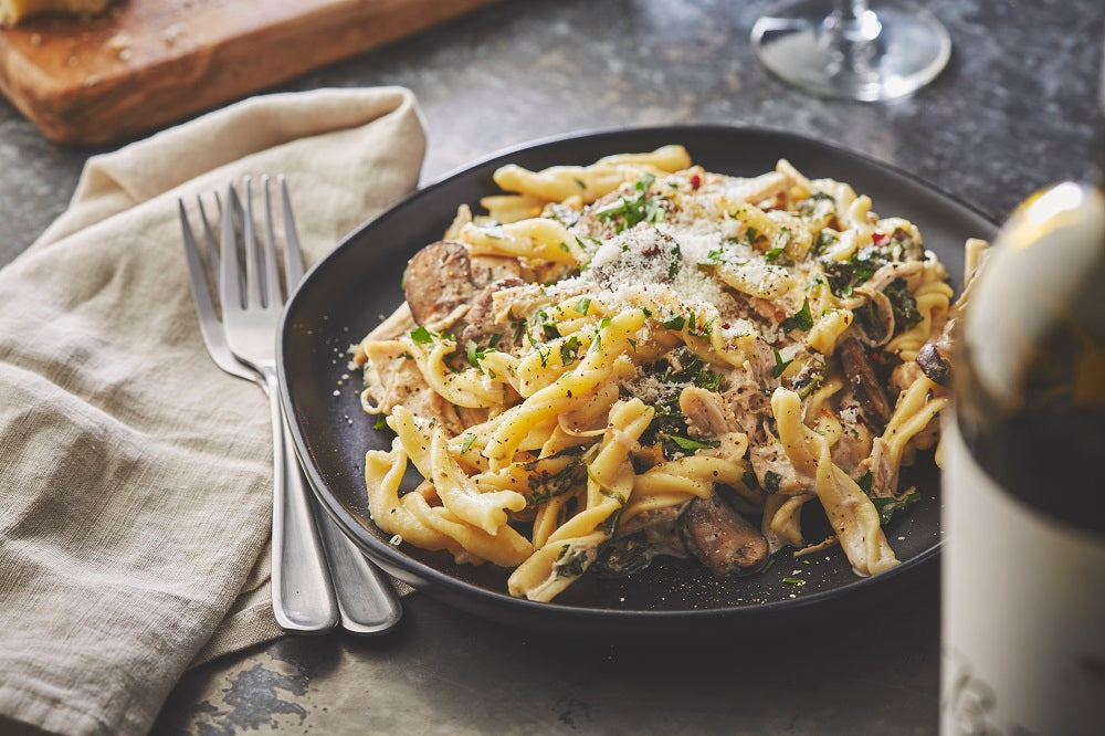 Fusilli with Roasted Chicken and Mushrooms