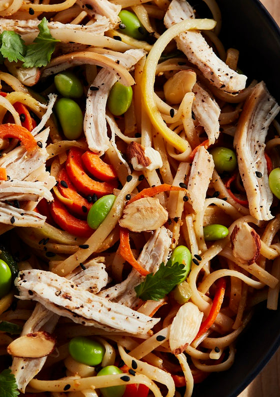 Sesame chicken noodle salad