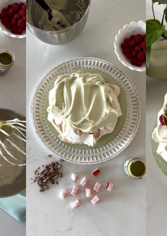 Classic Pavlova with Pistachio Cream