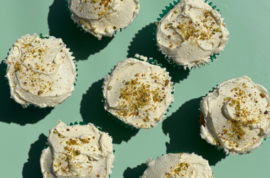 Vanilla cupcakes with fluffy vanilla icing