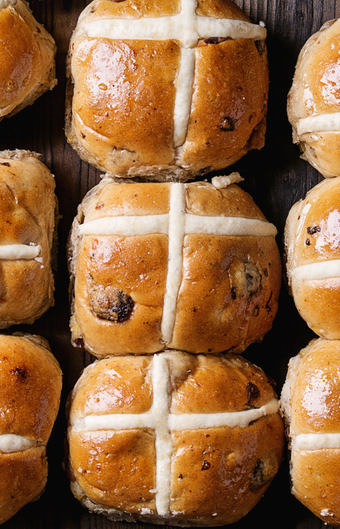 Nutella hot cross buns