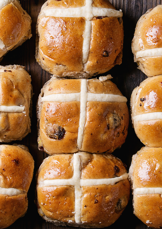 Nutella hot cross buns