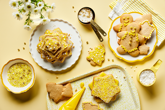 Iced gingerbread cookies