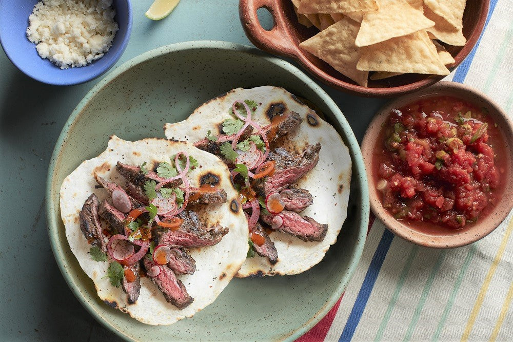 Carne Asada Tacos Recipe with Flour Tortillas