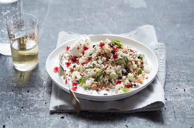 Cauliflower Rice Salad with Dukkah and Yogurt