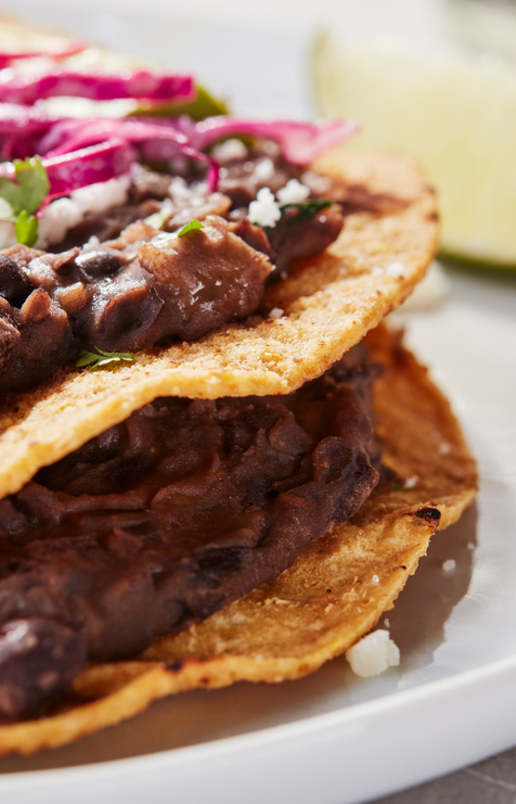 Refried black beans