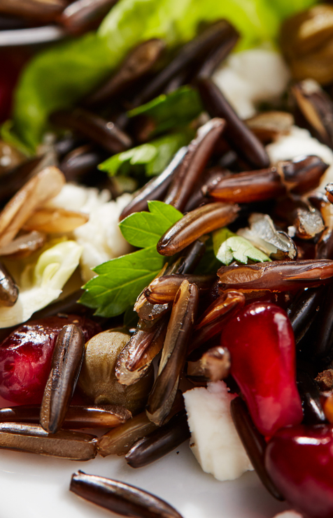 Shaved brussels and wild rice
