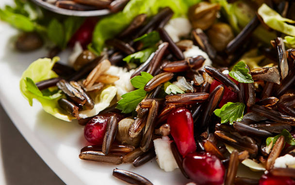 Shaved brussels and wild rice