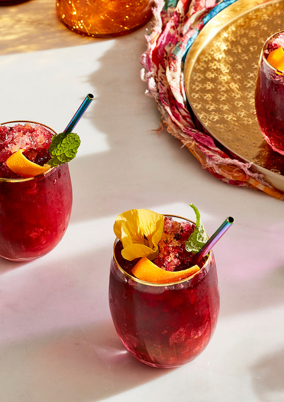 Hibiscus sangria cocktail