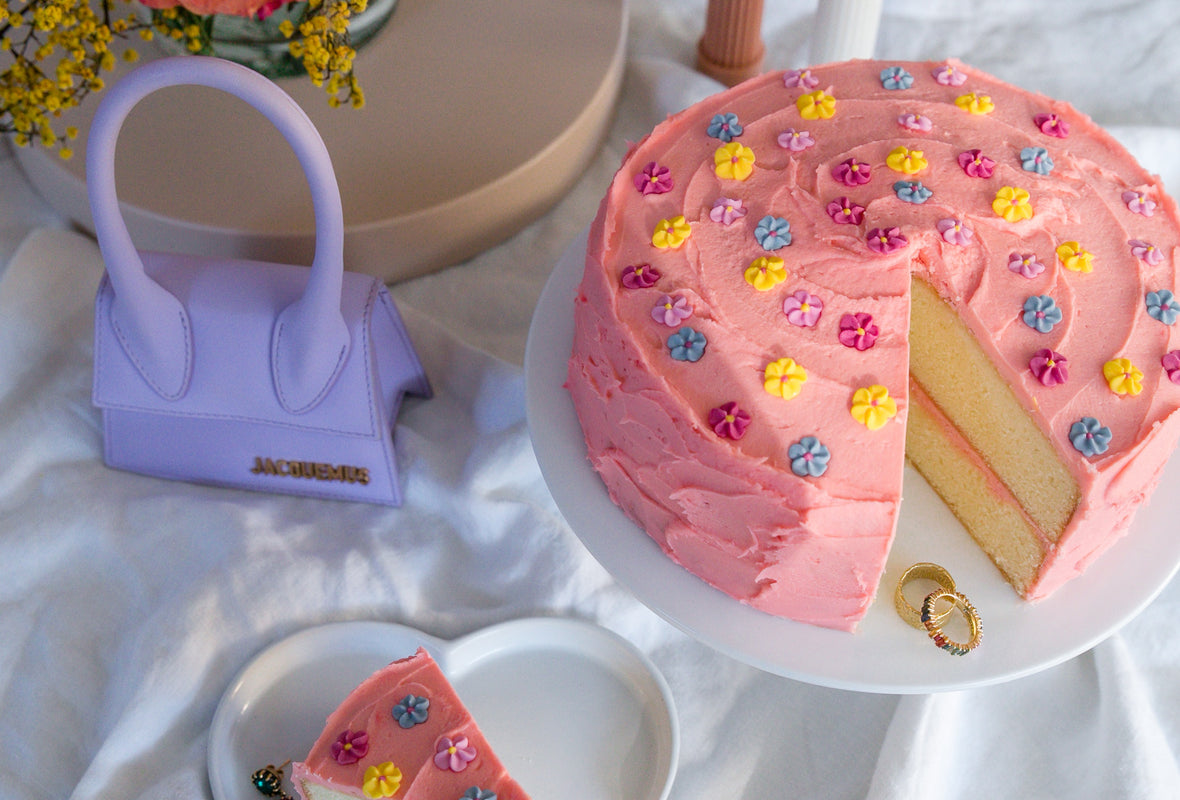 Rosy birthday cake Julie Goodwin KitchenAid Australia