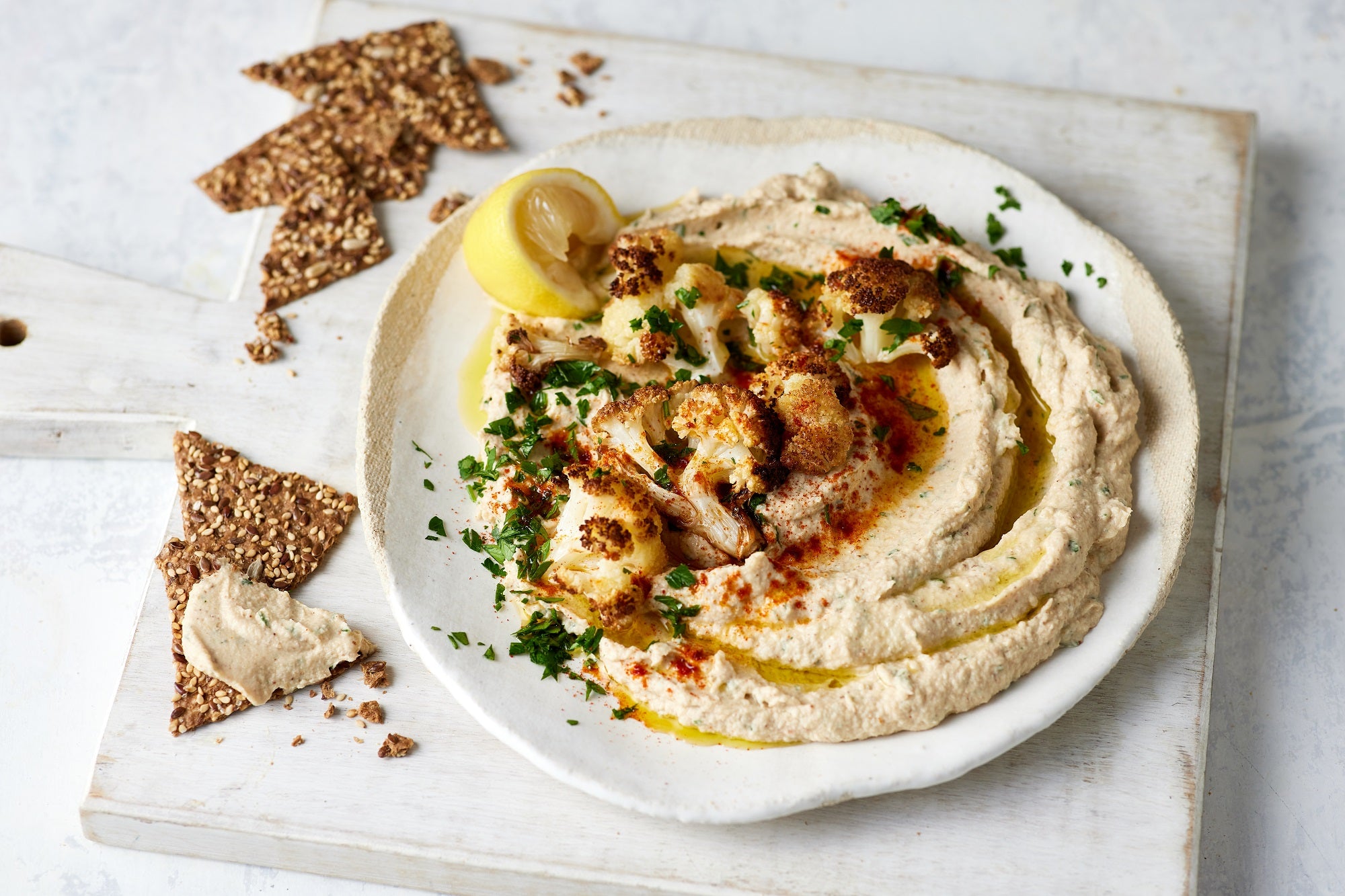 Roasted cauliflower hummus