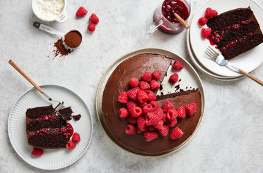 Raspberry chocolate cake