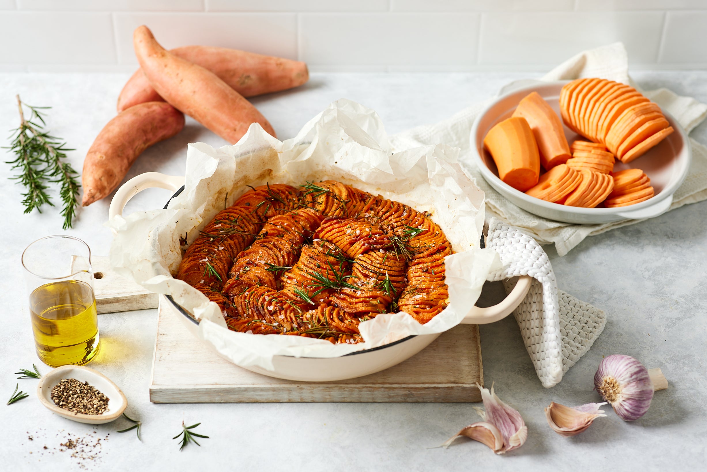 Roasted smoked sweet potato bake