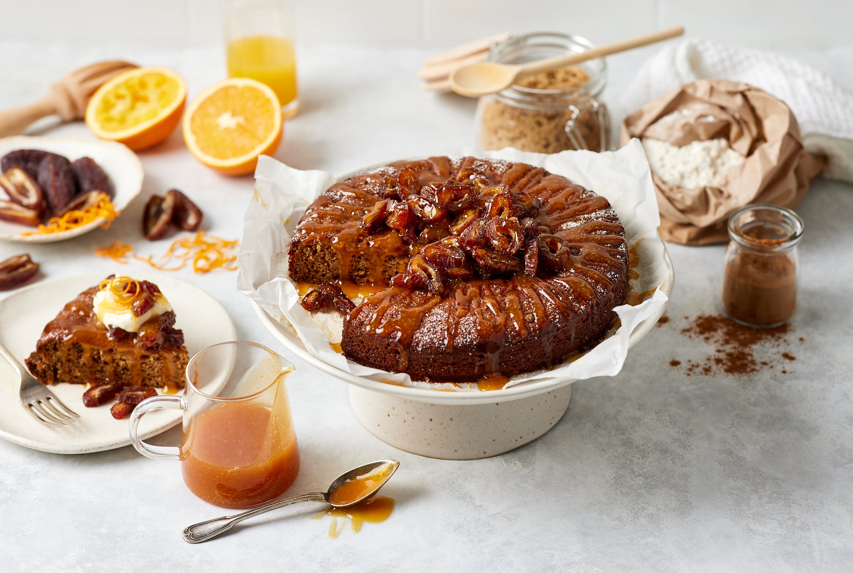 Sticky date pudding with caramel sauce