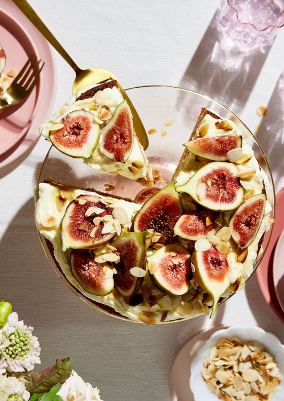 Orange honey cake with fresh figs