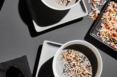 Black sesame chia pudding