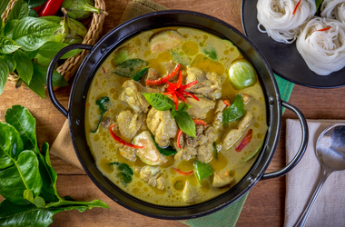 Thai style chicken and coconut soup