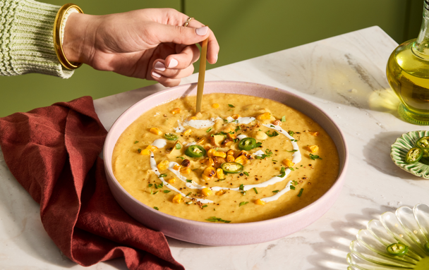 Roasted Corn, Potato and Zucchini Chowder