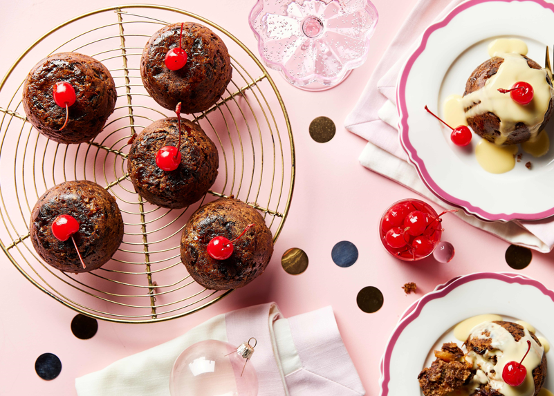 Festive mini christmas puddings