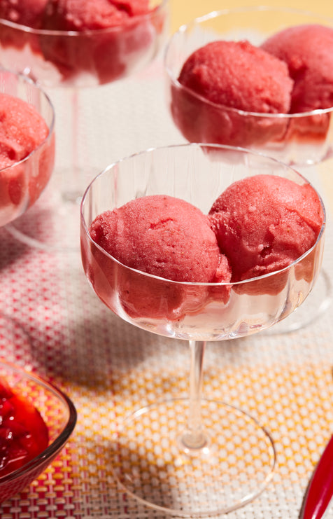 Sparkling Strawberry Sorbet