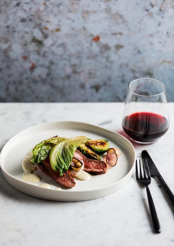 Macadamia Gazpacho with Lamb Cutlets by ben milbourne