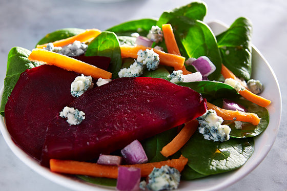 Beetroot and blue cheese salad