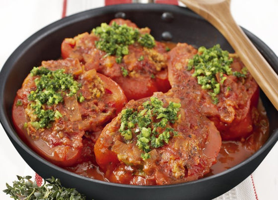 Braised smoked pork and veal capsicums