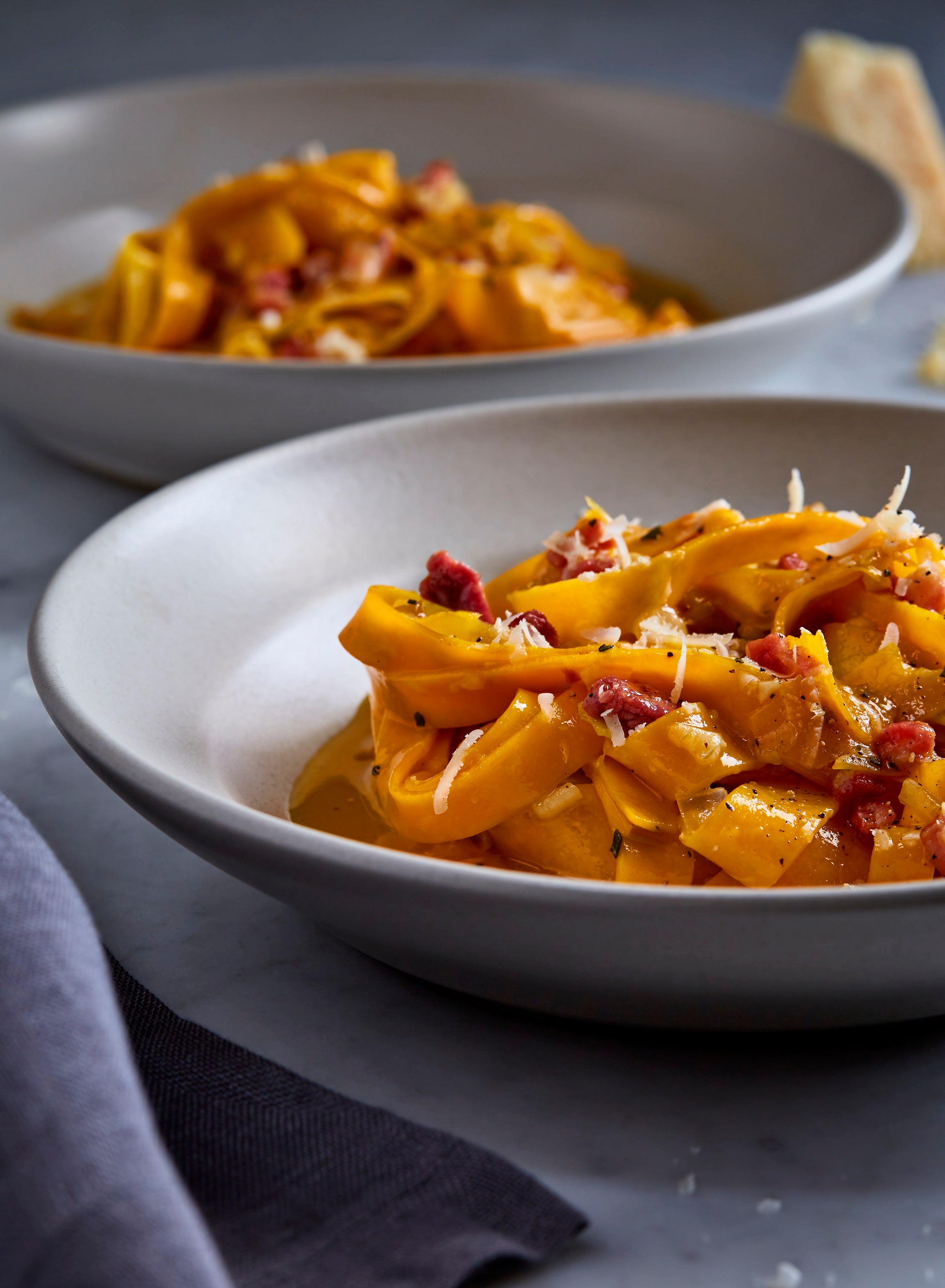 Pumpkin 'Pasta' Carbonara