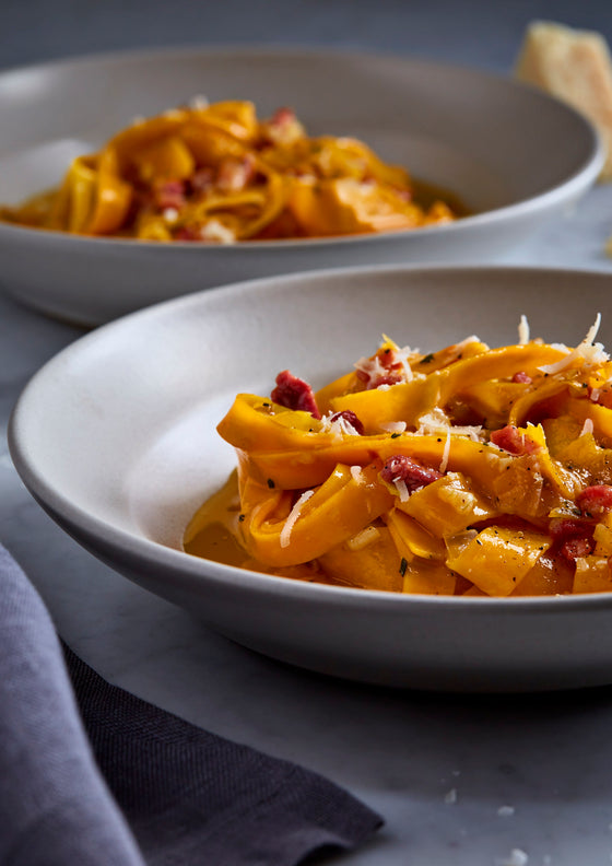 Pumpkin 'Pasta' Carbonara