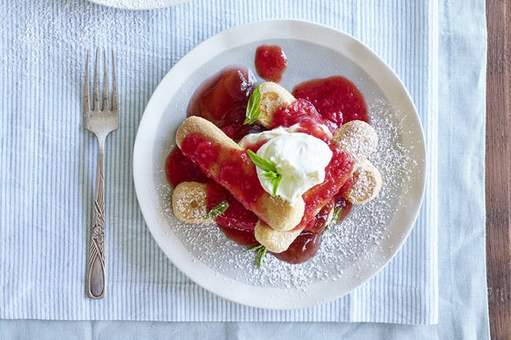 Fast Ed's Roasted Strawberry and Elderflower Trifle with Kir Royale Jelly