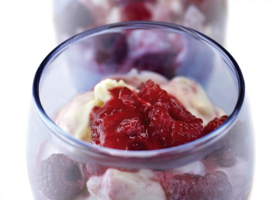 Raspberry meringue mess