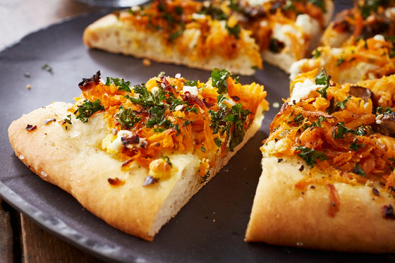 Kale and Sweet Potato Pizza