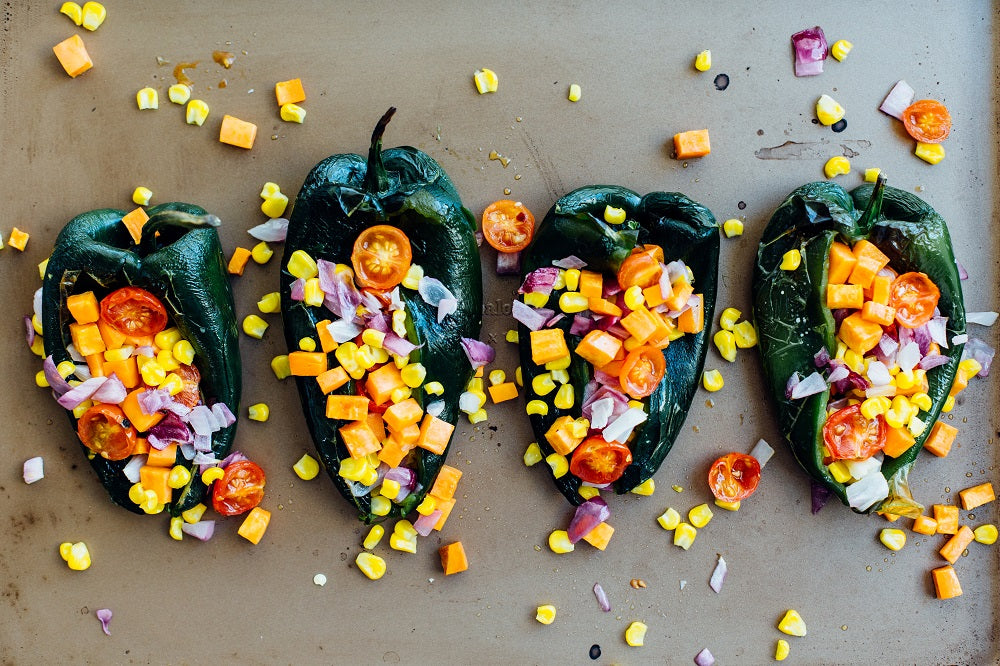 Roasted capsicum cups