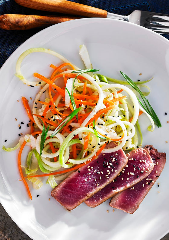 Seared Tuna Salad Recipe With Kohlrabi