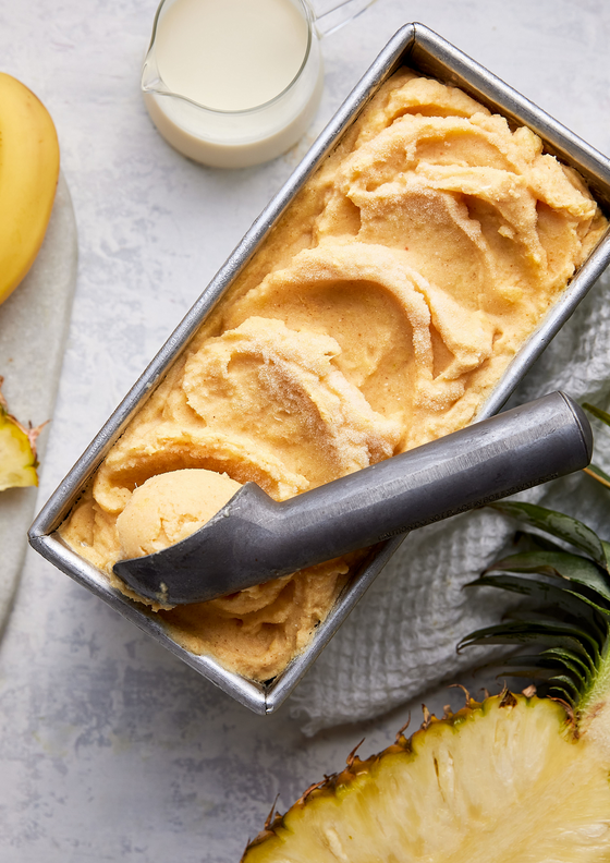 Dairy free pineapple coconut ice cream