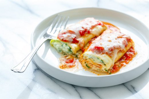 Zucchini lasagna rolls using the vegetable sheet cutter attachment