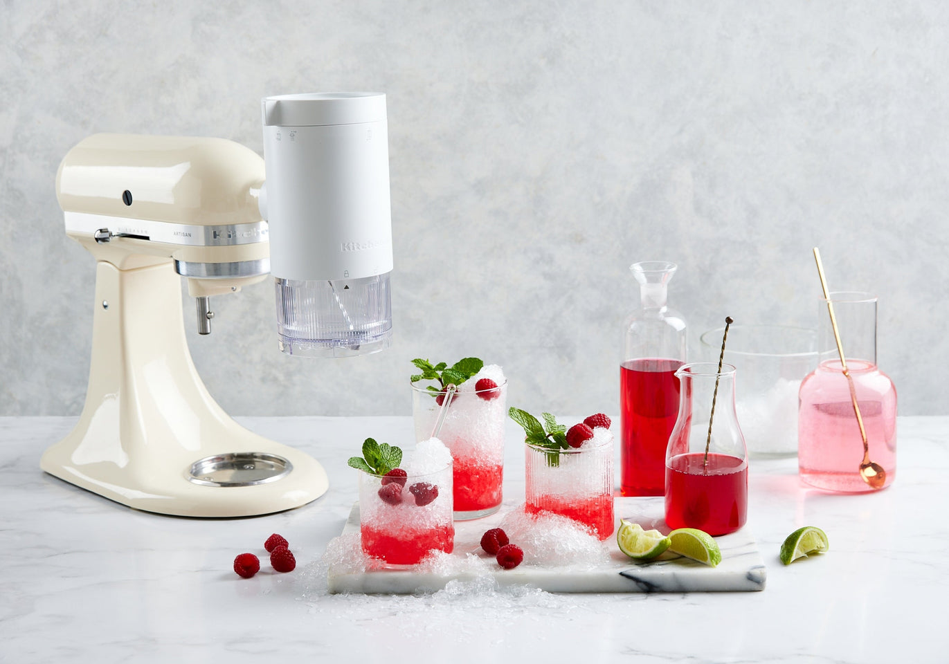  Shave Ice Attachment for KitchenAid Stand Mixers, Ice Shaver  Attachment, Snow Cone Attachment/Maker, White (Machine/Mixer Not Included):  Home & Kitchen