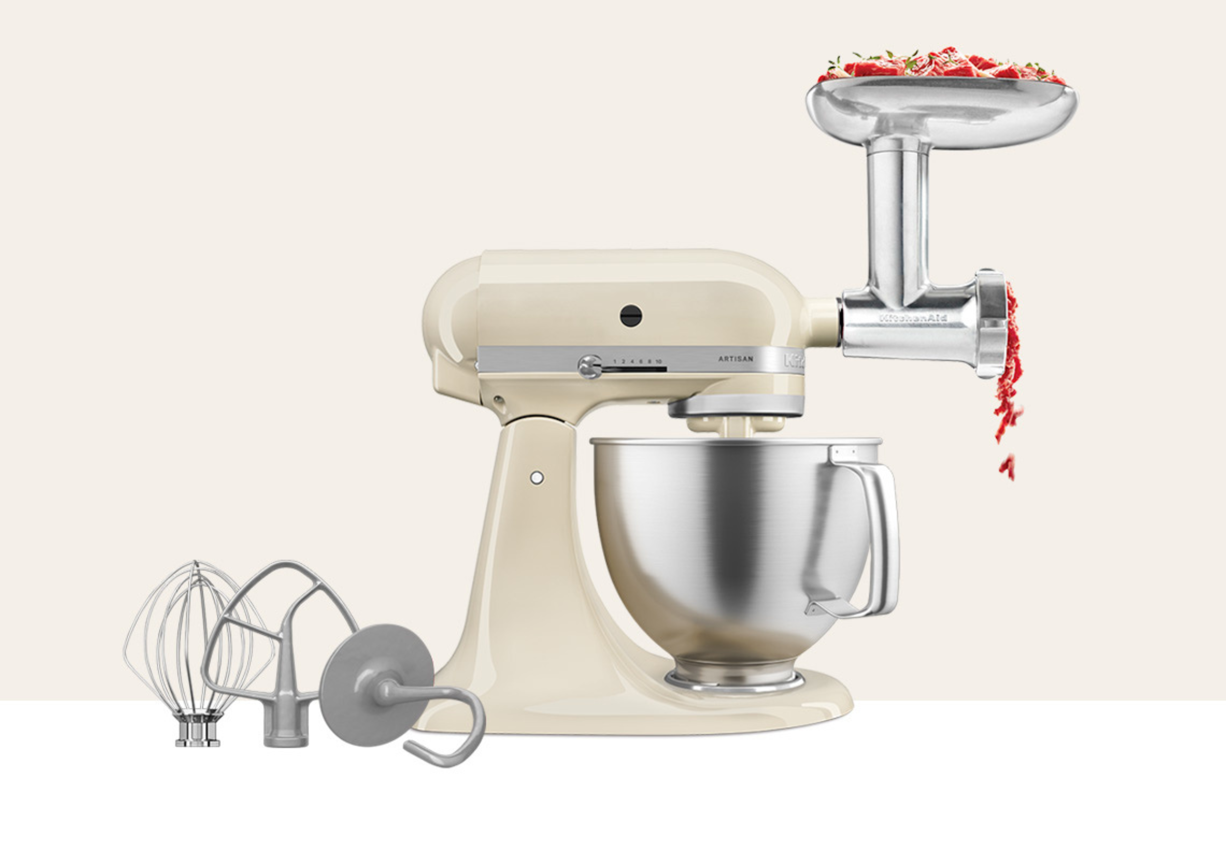 Artisan Tilt-Head Stand Mixer KSM192 + Metal Food Grinder Attachment